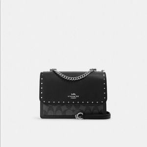 Coach Klare Crossbody In Signature Canvas With Rivets